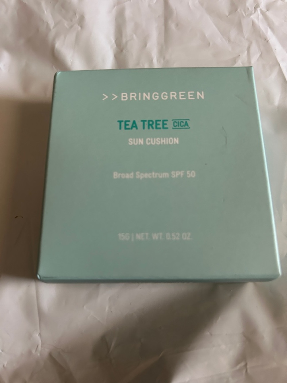 Tea Tree Cica Sun Cushion SPF 50 - Mint Green